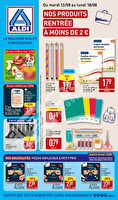 Nos produits rentrée à moins de 2€ chez Aldi Valable du 12 au 18 août 2025