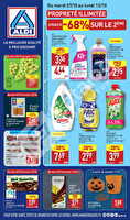 Propreté illimitée jusqu'à -68% sur le 2ème des magasins Aldi Valable du 07 au 13 octobre 2025