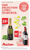 Foire aux vins : une sélection à prix modérés chez Auchan Valable du 01 au 13 avril 2025