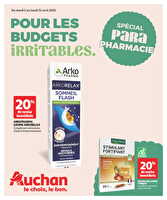 Pour les budgets irritables chez Auchan Valable du 01 au 21 avril 2025