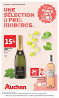 Foire aux vins : une sélection à prix modérés chez Auchan Valable du 01 au 13 avril 2025