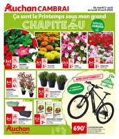 Tract jardin chapiteau chez Auchan Valable du 01 au 14 avril 2025