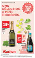 Foire aux vins : une sélection à prix modérés des magasins Auchan Valable du 01 au 13 avril 2025