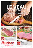 Le veau d'aveyron et du ségala des magasins Auchan Valable du 22 au 27 avril 2025