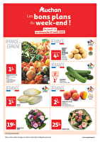 Les bons plans du week-end dans votre hyper ! des magasins Auchan Valable du 24 au 27 avril 2025