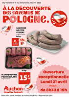 Saveurs de pologne chez Auchan Valable du 11 au 20 avril 2025