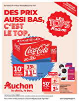 Des prix aussi bas, c'est le top des magasins Auchan Valable du 29 avril au 11 mai 2025