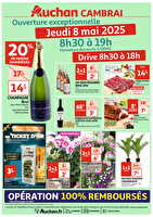 Tract exceptionnel ouverture 8 mai chez Auchan Valable du 08 mai 2025