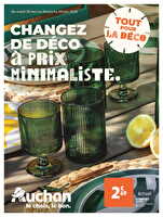 Changez de déco à prix minimaliste chez Auchan Valable du 20 mai au 29 juin 2025