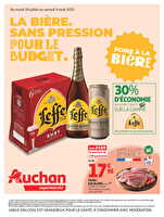 Foire à la bière dans votre super : sans pression pour le budget chez Auchan Valable du 29 juillet au 09 août 2025