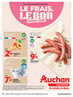 Le frais, le bon moins cher des magasins Auchan Valable du 05 au 09 août 2025