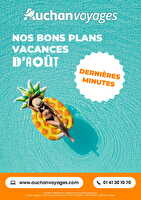 Auchan voyages : bons plans vacances d'août ! chez Auchan Valable du 01 au 31 août 2025