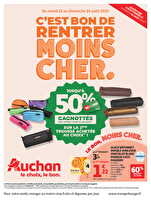 C'est bon de rentrer moins cher  chez Auchan Valable du 12 au 24 août 2025