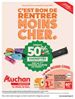 C'est bon de rentrer moins cher  chez Auchan Valable du 12 au 16 août 2025