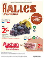 Les halles d'automne dans votre super chez Auchan Valable du 30 septembre au 11 octobre 2025