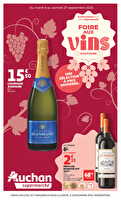 Foire aux vins dans votre supermarché des magasins Auchan Valable du 09 au 27 septembre 2025