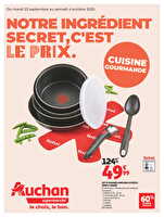 Notre ingrédient secret c'est le prix dans votre super des magasins Auchan Valable du 23 septembre au 04 octobre 2025