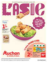 L'asie, on peut aller très loin avec des prix bas chez Auchan Valable du 23 septembre au 05 octobre 2025