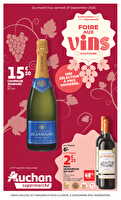 Foire aux vins dans votre supermarché des magasins Auchan Valable du 09 au 27 septembre 2025