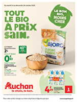 Tout le bio à prix sain chez Auchan Valable du 14 au 25 octobre 2025