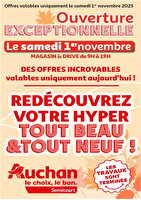 Tract 1er novembre 2025 des magasins Auchan Valable du 01 novembre 2025