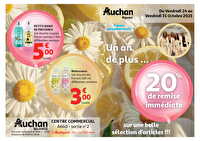 Anniversaire parapharmacie des magasins Auchan Valable du 24 au 31 octobre 2025