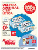 Des prix aussi bas, c'est le top dans votre super chez Auchan Valable du 14 au 26 octobre 2025