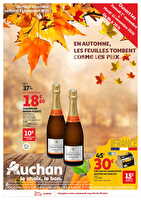 En automne les feuilles tombent comme les prix des magasins Auchan Valable du 28 octobre au 11 novembre 2025