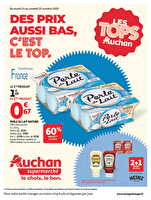 Des prix aussi bas, c'est le top dans votre super chez Auchan Valable du 14 au 26 octobre 2025