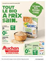 Tout le bio à prix sain dans votre super chez Auchan Valable du 14 au 25 octobre 2025