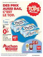 Des prix aussi bas, c'est le top dans votre super chez Auchan Valable du 14 au 26 octobre 2025