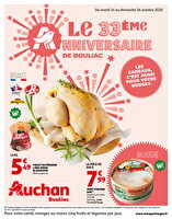 Anniversaire bouliac 33 ans des magasins Auchan Valable du 14 au 26 octobre 2025