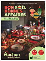 Bon noël et bonnes affaires : sélection déco des magasins Auchan Valable du 12 novembre au 24 décembre 2025