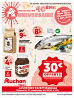 40ème anniversaire des magasins Auchan Valable du 28 novembre au 06 décembre 2025