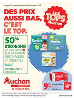 Des prix aussi bas, c'est le top dans votre super chez Auchan Valable du 25 novembre au 06 décembre 2025