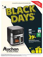 Les black days c'est parti ! des magasins Auchan Valable du 04 au 23 novembre 2025