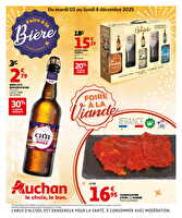 Foires à la bière & à la viande des magasins Auchan Valable du 02 au 08 décembre 2025