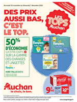 Des prix aussi bas, c'est le top des magasins Auchan Valable du 25 novembre au 07 décembre 2025