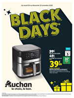 Les black days c'est parti ! des magasins Auchan Valable du 04 au 23 novembre 2025