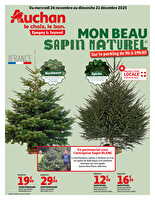 Tract sapin  des magasins Auchan Valable du 26 novembre au 21 décembre 2025