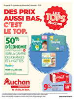 Des prix aussi bas, c'est le top dans votre super chez Auchan Valable du 25 novembre au 06 décembre 2025