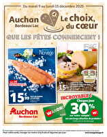 Bordeaux lac - que les fêtes commencent  des magasins Auchan Valable du 09 au 15 décembre 2025
