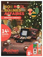 Bon noël et bonnes affaires : sélection cadeaux chez Auchan Valable du 02 au 24 décembre 2025