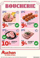 Foire à la boucherie des magasins Auchan Valable du 02 au 06 février 2026