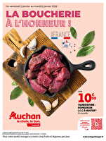 Boucherie des magasins Auchan Valable du 02 au 06 janvier 2026