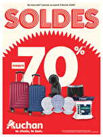Soldes : jusqu'à -70% !  des magasins Auchan Valable du 07 janvier au 03 février 2026