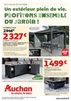 Tonnelles bioclimatiques 2026 des magasins Auchan Valable du 03 au 22 mars 2026