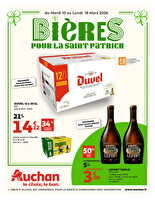 Foire à la bière  des magasins Auchan Valable du 10 au 18 mars 2026