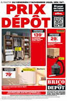 Prix dépot chez Brico dépôt Valable du 07 au 20 novembre 2025