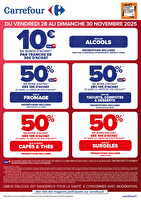 Opérations bons d’achat chez Carrefour Contact Valable du 28 au 30 novembre 2025